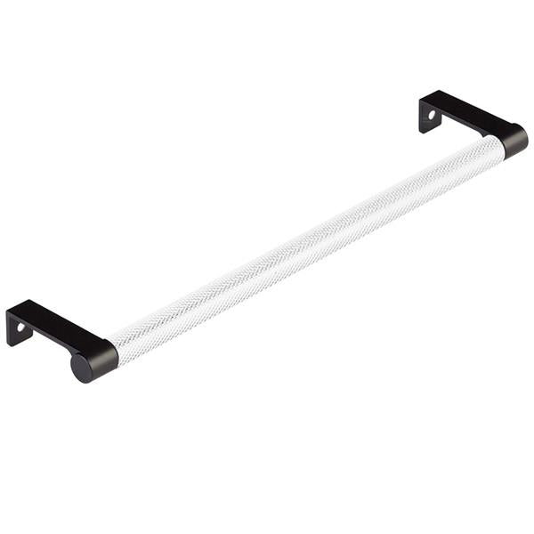 Emtek - Select Cabinet Edge Pull 10-1/4 Inch c-c, Round Edge Stem, Knurled Bar