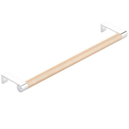 Emtek - Select Cabinet Edge Pull 10-1/4 Inch c-c, Round Edge Stem, Knurled Bar