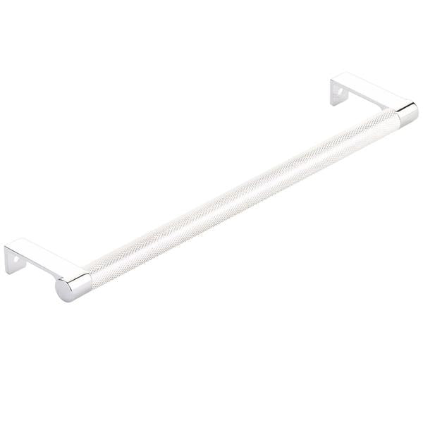 Emtek - Select Cabinet Edge Pull 10-1/4 Inch c-c, Round Edge Stem, Knurled Bar