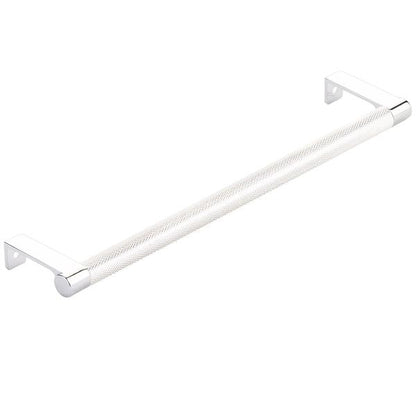 Emtek - Select Cabinet Edge Pull 10-1/4 Inch c-c, Round Edge Stem, Knurled Bar