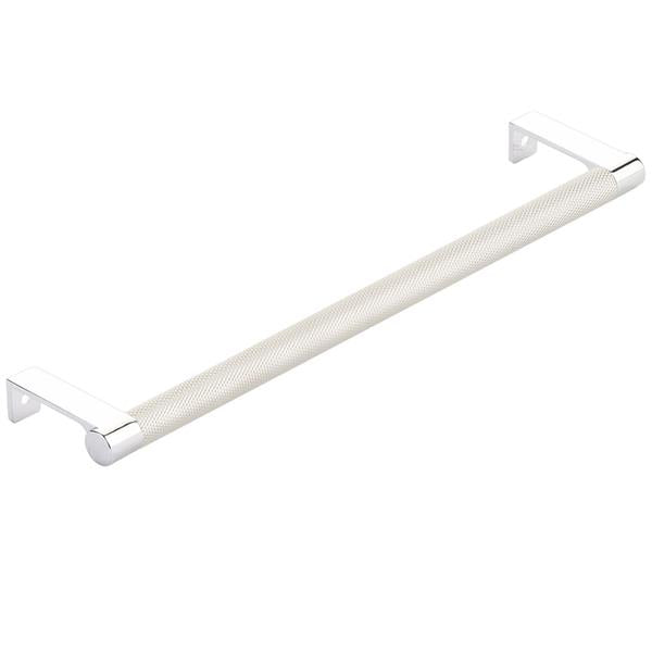 Emtek - Select Cabinet Edge Pull 10-1/4 Inch c-c, Round Edge Stem, Knurled Bar