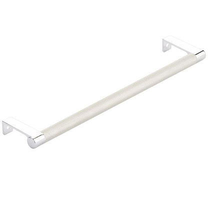 Emtek - Select Cabinet Edge Pull 10-1/4 Inch c-c, Round Edge Stem, Knurled Bar