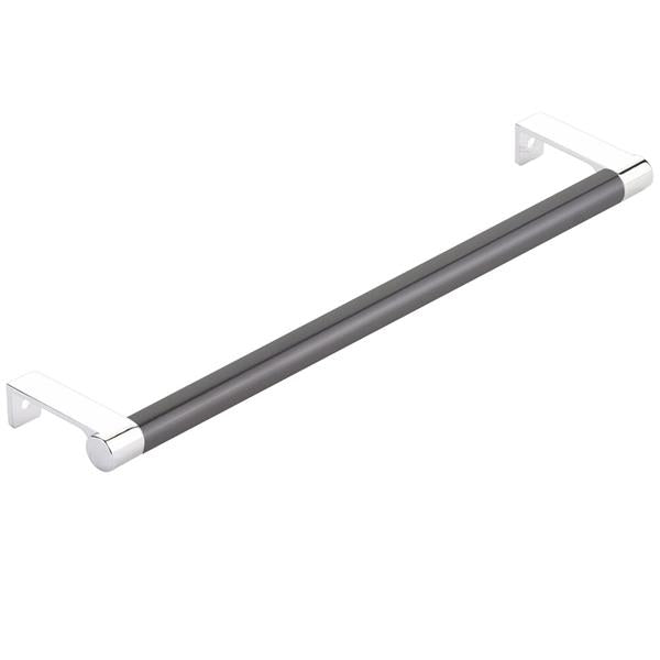 Emtek - Select Cabinet Edge Pull 10-1/4 Inch c-c, Round Edge Stem, Smooth Bar