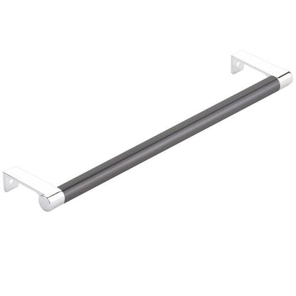 Emtek - Select Cabinet Edge Pull 10-1/4 Inch c-c, Round Edge Stem, Smooth Bar