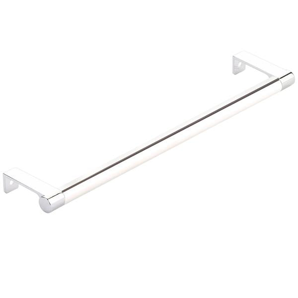 Emtek - Select Cabinet Edge Pull 10-1/4 Inch c-c, Round Edge Stem, Smooth Bar