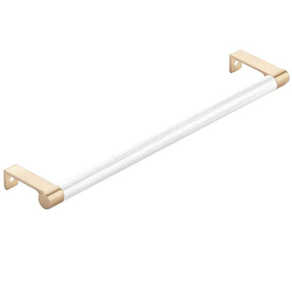 Emtek - Select Cabinet Edge Pull 10-1/4 Inch c-c, Round Edge Stem, Knurled Bar