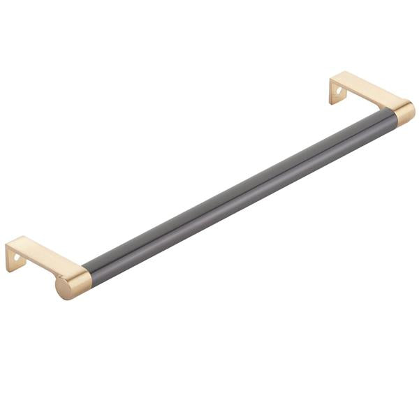 Emtek - Select Cabinet Edge Pull 10-1/4 Inch c-c, Round Edge Stem, Smooth Bar