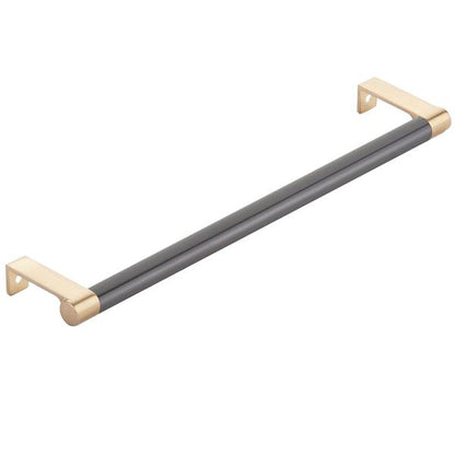 Emtek - Select Cabinet Edge Pull 10-1/4 Inch c-c, Round Edge Stem, Smooth Bar