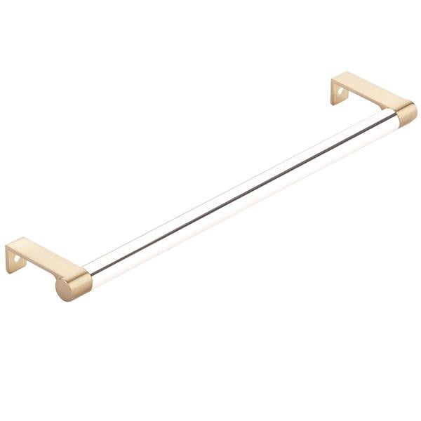 Emtek - Select Cabinet Edge Pull 10-1/4 Inch c-c, Round Edge Stem, Smooth Bar