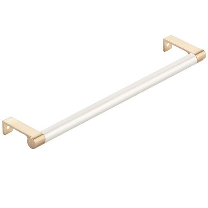 Emtek - Select Cabinet Edge Pull 10-1/4 Inch c-c, Round Edge Stem, Smooth Bar
