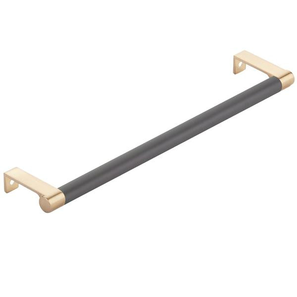 Emtek - Select Cabinet Edge Pull 10-1/4 Inch c-c, Round Edge Stem, Smooth Bar