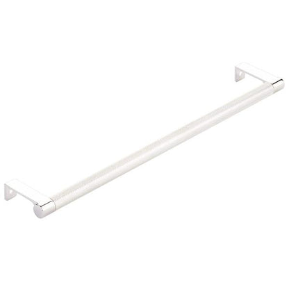 Emtek - Select Cabinet Edge Pull 12-1/4 Inch c-c, Round Edge Stem, Knurled Bar