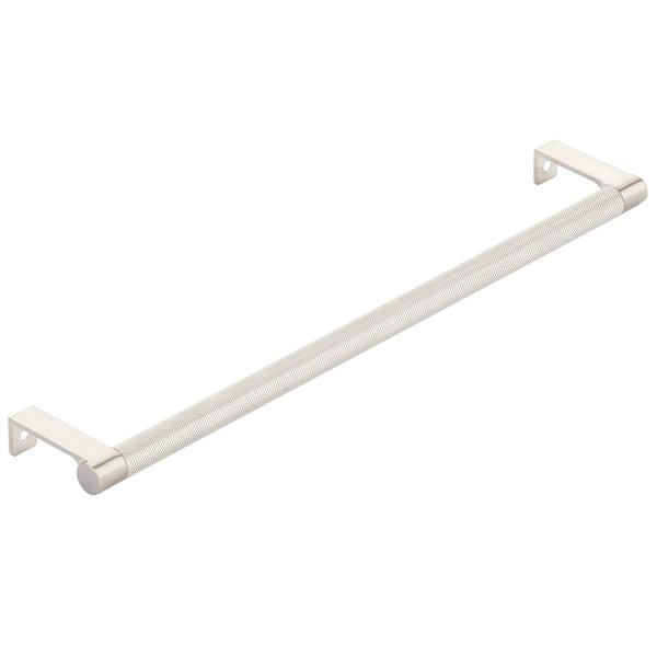 Emtek - Select Cabinet Edge Pull 12-1/4 Inch c-c, Round Edge Stem, Knurled Bar
