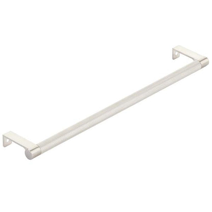 Emtek - Select Cabinet Edge Pull 12-1/4 Inch c-c, Round Edge Stem, Knurled Bar