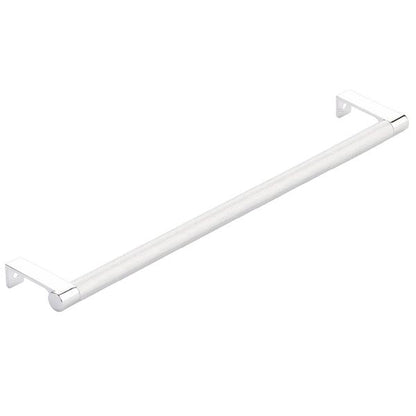 Emtek - Select Cabinet Edge Pull 12-1/4 Inch c-c, Round Edge Stem, Knurled Bar