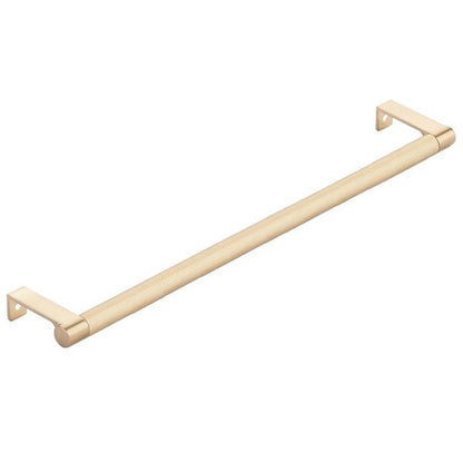 Emtek - Select Cabinet Edge Pull 12-1/4 Inch c-c, Round Edge Stem, Knurled Bar