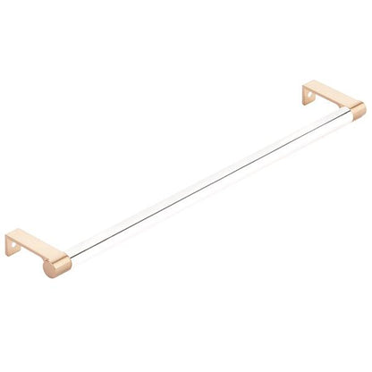 Emtek - Select Cabinet Edge Pull 12-1/4 Inch c-c, Round Edge Stem, Smooth Bar