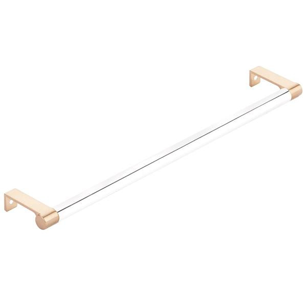 Emtek - Select Cabinet Edge Pull 12-1/4 Inch c-c, Round Edge Stem, Smooth Bar