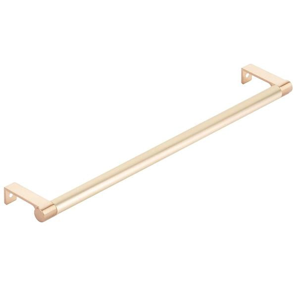 Emtek - Select Cabinet Edge Pull 12-1/4 Inch c-c, Round Edge Stem, Smooth Bar