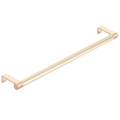 Emtek - Select Cabinet Edge Pull 12-1/4 Inch c-c, Round Edge Stem, Smooth Bar