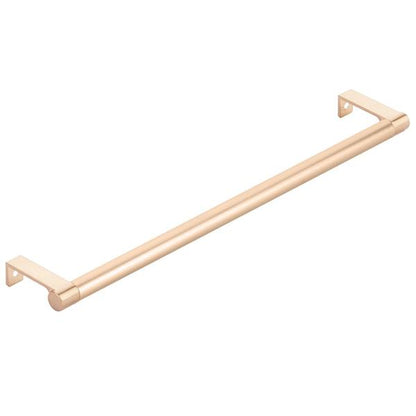 Emtek - Select Cabinet Edge Pull 12-1/4 Inch c-c, Round Edge Stem, Smooth Bar