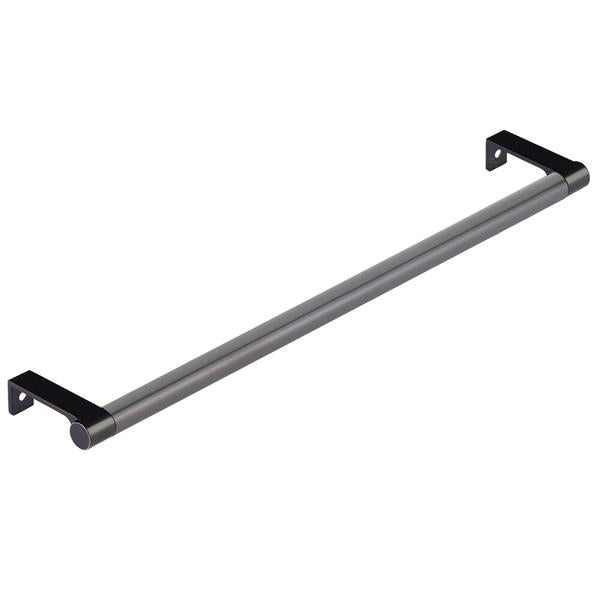 Emtek - Select Cabinet Edge Pull 12-1/4 Inch c-c, Round Edge Stem, Smooth Bar