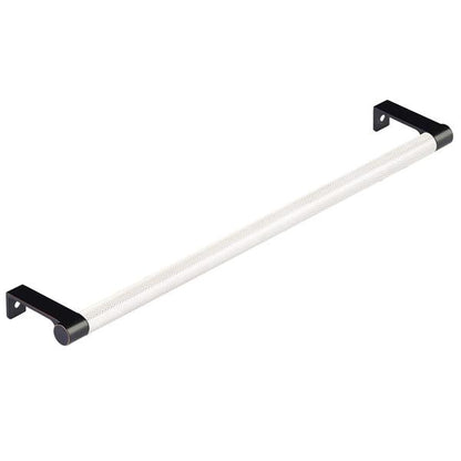 Emtek - Select Cabinet Edge Pull 12-1/4 Inch c-c, Round Edge Stem, Knurled Bar
