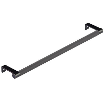 Emtek - Select Cabinet Edge Pull 12-1/4 Inch c-c, Round Edge Stem, Knurled Bar