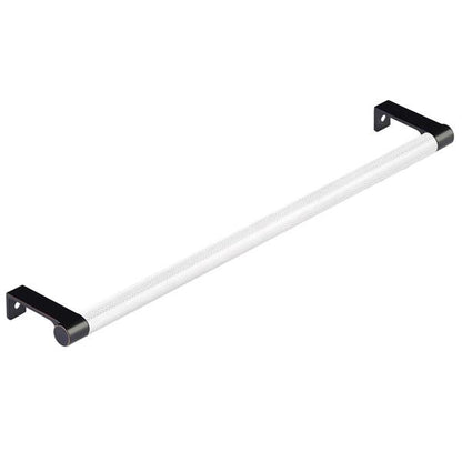 Emtek - Select Cabinet Edge Pull 12-1/4 Inch c-c, Round Edge Stem, Knurled Bar