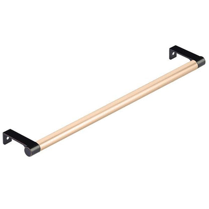 Emtek - Select Cabinet Edge Pull 12-1/4 Inch c-c, Round Edge Stem, Smooth Bar