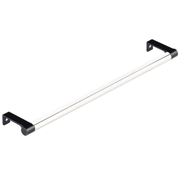 Emtek - Select Cabinet Edge Pull 12-1/4 Inch c-c, Round Edge Stem, Smooth Bar