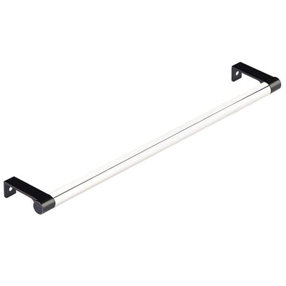 Emtek - Select Cabinet Edge Pull 12-1/4 Inch c-c, Round Edge Stem, Smooth Bar