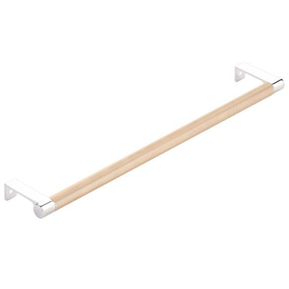 Emtek - Select Cabinet Edge Pull 12-1/4 Inch c-c, Round Edge Stem, Knurled Bar