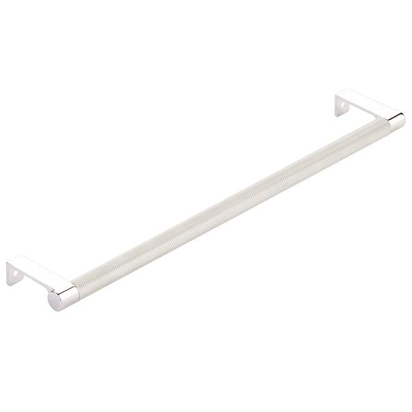 Emtek - Select Cabinet Edge Pull 12-1/4 Inch c-c, Round Edge Stem, Knurled Bar