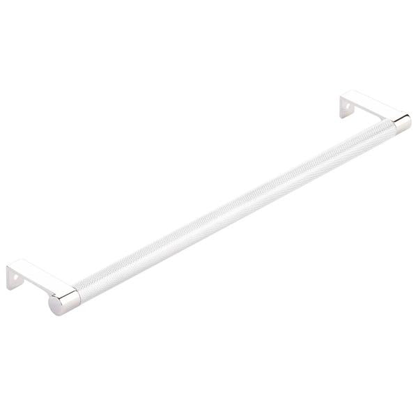 Emtek - Select Cabinet Edge Pull 12-1/4 Inch c-c, Round Edge Stem, Knurled Bar