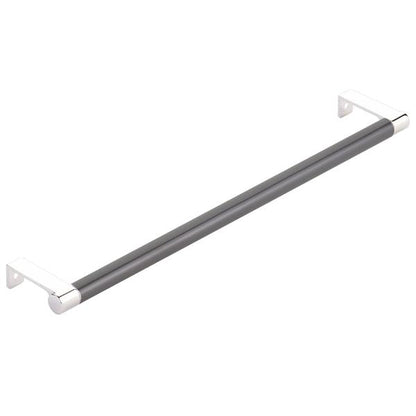 Emtek - Select Cabinet Edge Pull 12-1/4 Inch c-c, Round Edge Stem, Smooth Bar