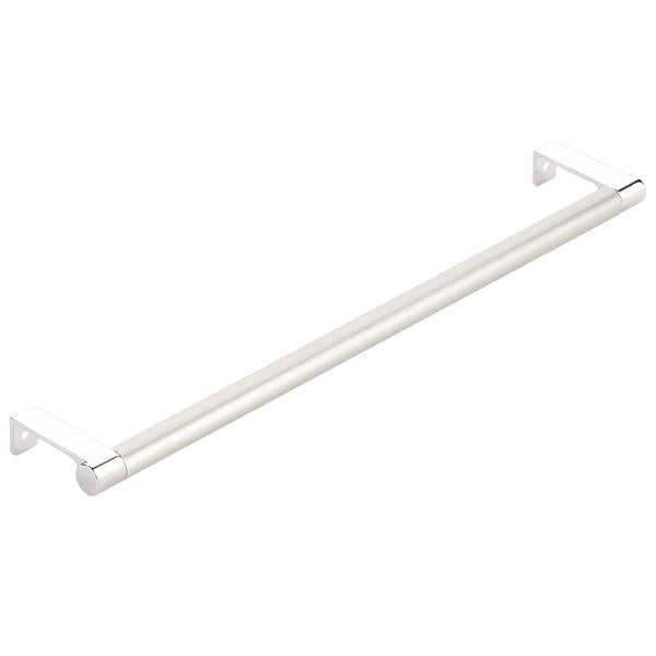 Emtek - Select Cabinet Edge Pull 12-1/4 Inch c-c, Round Edge Stem, Smooth Bar
