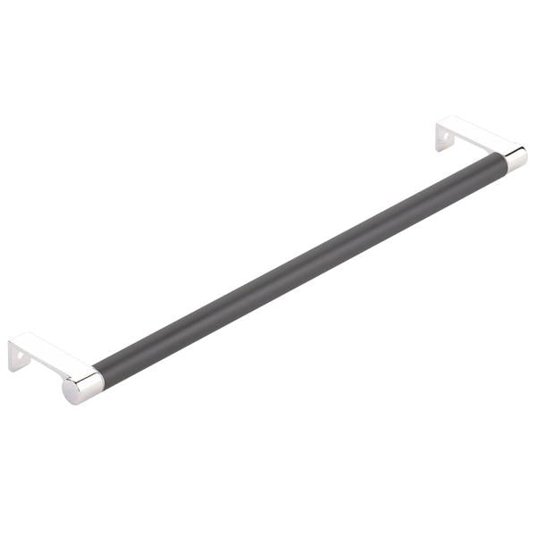 Emtek - Select Cabinet Edge Pull 12-1/4 Inch c-c, Round Edge Stem, Smooth Bar