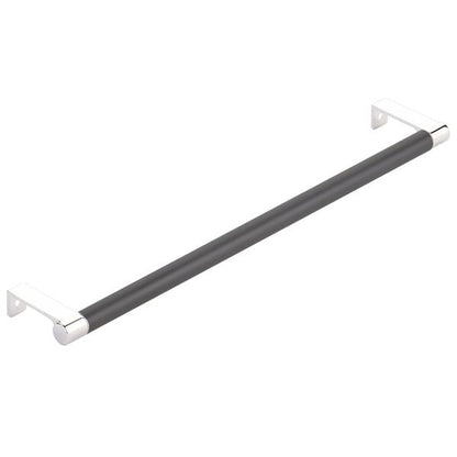 Emtek - Select Cabinet Edge Pull 12-1/4 Inch c-c, Round Edge Stem, Smooth Bar
