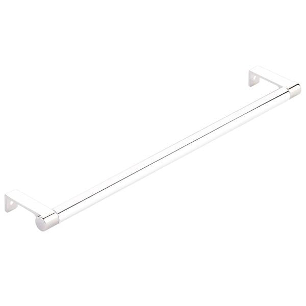 Emtek - Select Cabinet Edge Pull 12-1/4 Inch c-c, Round Edge Stem, Smooth Bar