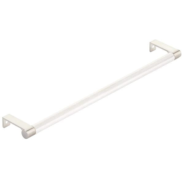 Emtek - Select Cabinet Edge Pull 12-1/4 Inch c-c, Round Edge Stem, Knurled Bar