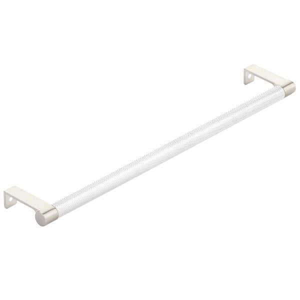 Emtek - Select Cabinet Edge Pull 12-1/4 Inch c-c, Round Edge Stem, Knurled Bar