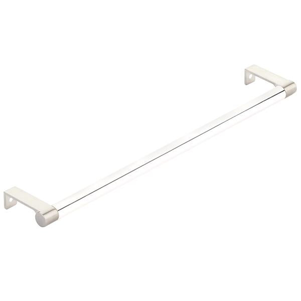 Emtek - Select Cabinet Edge Pull 12-1/4 Inch c-c, Round Edge Stem, Smooth Bar
