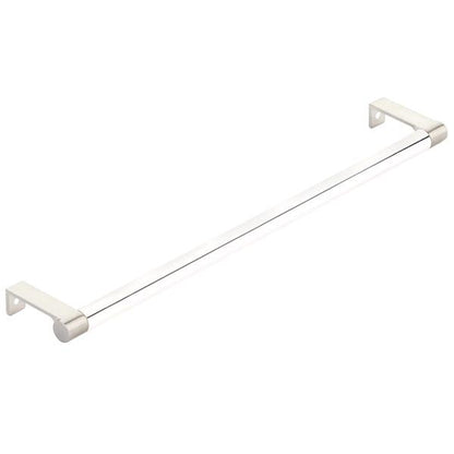 Emtek - Select Cabinet Edge Pull 12-1/4 Inch c-c, Round Edge Stem, Smooth Bar