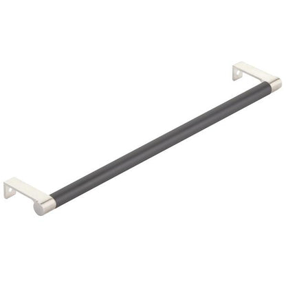 Emtek - Select Cabinet Edge Pull 12-1/4 Inch c-c, Round Edge Stem, Smooth Bar