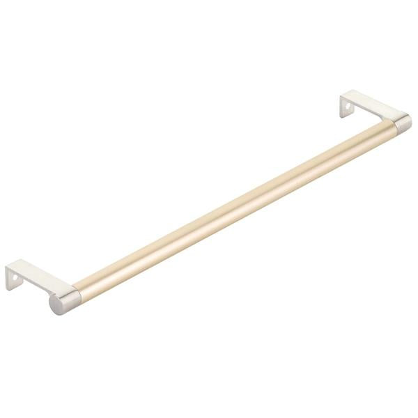 Emtek - Select Cabinet Edge Pull 12-1/4 Inch c-c, Round Edge Stem, Smooth Bar