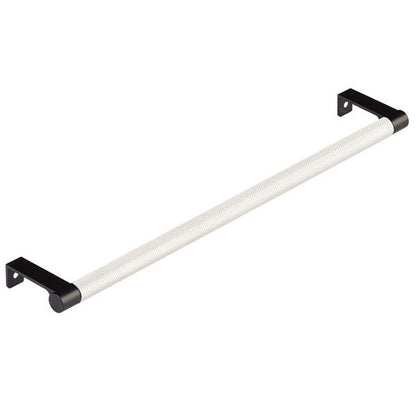 Emtek - Select Cabinet Edge Pull 12-1/4 Inch c-c, Round Edge Stem, Knurled Bar
