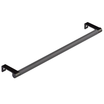 Emtek - Select Cabinet Edge Pull 12-1/4 Inch c-c, Round Edge Stem, Smooth Bar