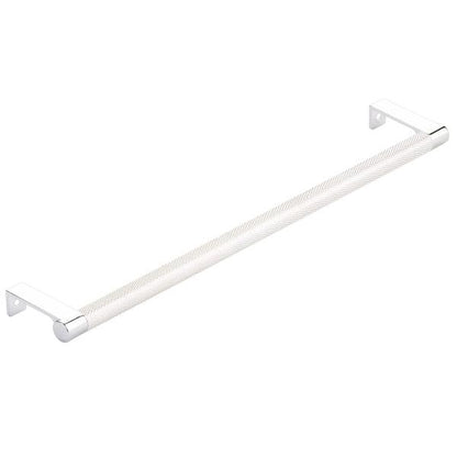 Emtek - Select Cabinet Edge Pull 12-1/4 Inch c-c, Round Edge Stem, Knurled Bar