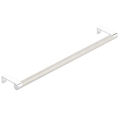 Emtek - Select Cabinet Edge Pull 12-1/4 Inch c-c, Round Edge Stem, Knurled Bar